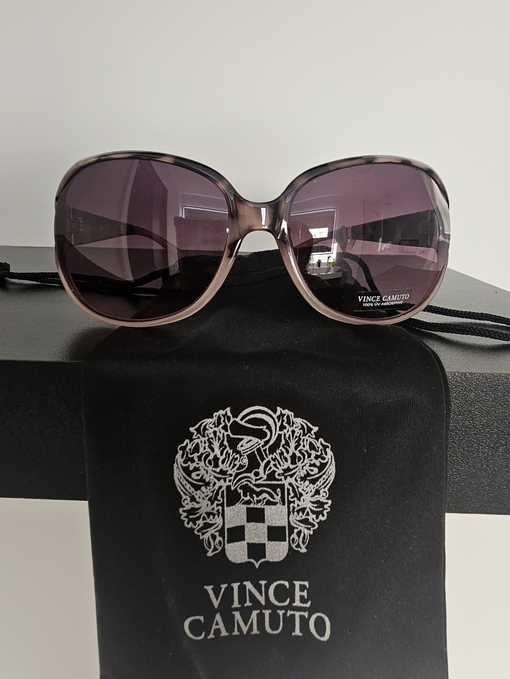NWT- Vince Camuto Oversized Sunglasses with Purple Gradient Lenses